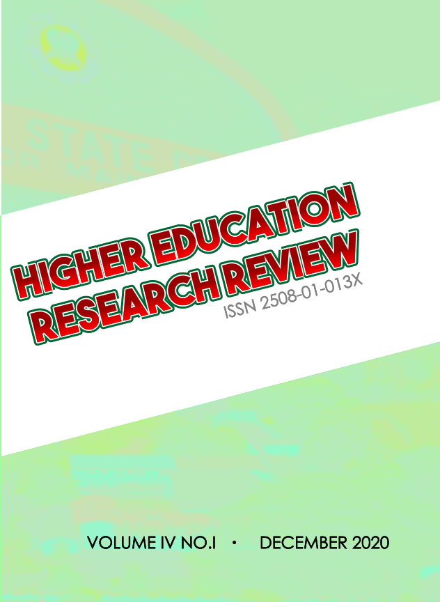 					View Vol. 4 No. 1 (2020): Higher Education Research Review
				